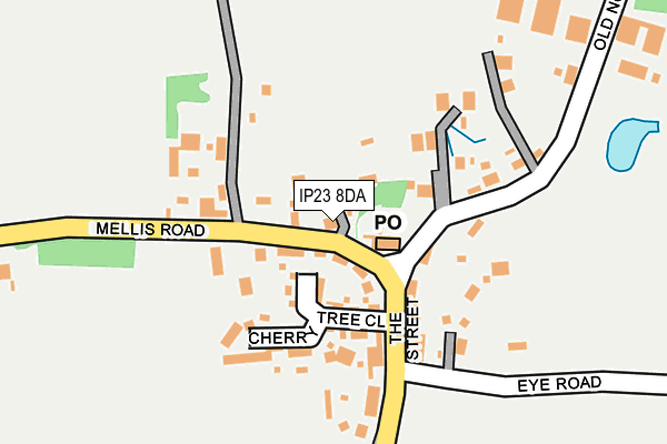 IP23 8DA map - OS OpenMap – Local (Ordnance Survey)