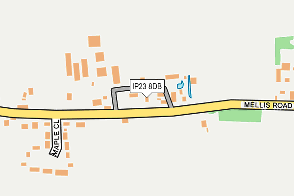 IP23 8DB map - OS OpenMap – Local (Ordnance Survey)