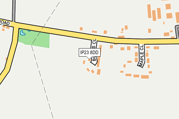 IP23 8DD map - OS OpenMap – Local (Ordnance Survey)