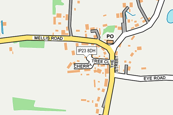 IP23 8DH map - OS OpenMap – Local (Ordnance Survey)