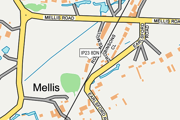 IP23 8DN map - OS OpenMap – Local (Ordnance Survey)