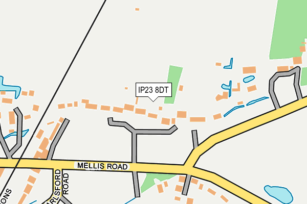 IP23 8DT map - OS OpenMap – Local (Ordnance Survey)