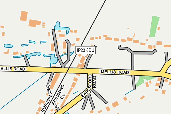 IP23 8DU map - OS OpenMap – Local (Ordnance Survey)