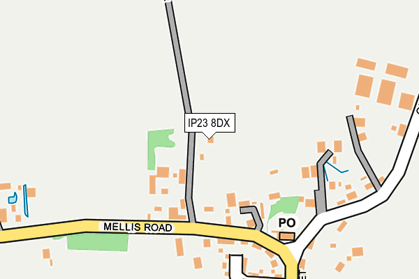 IP23 8DX map - OS OpenMap – Local (Ordnance Survey)