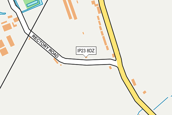 IP23 8DZ map - OS OpenMap – Local (Ordnance Survey)