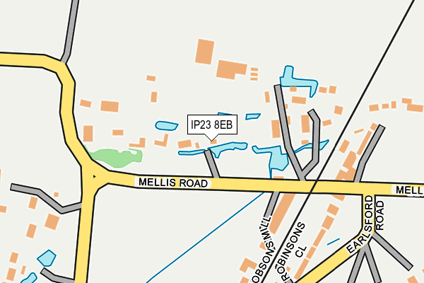 IP23 8EB map - OS OpenMap – Local (Ordnance Survey)