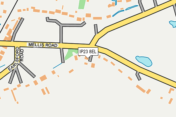 IP23 8EL map - OS OpenMap – Local (Ordnance Survey)