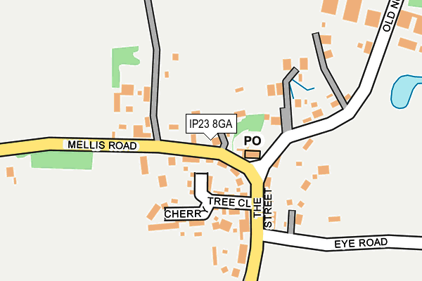 IP23 8GA map - OS OpenMap – Local (Ordnance Survey)