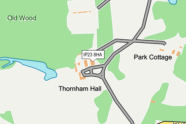 IP23 8HA map - OS OpenMap – Local (Ordnance Survey)