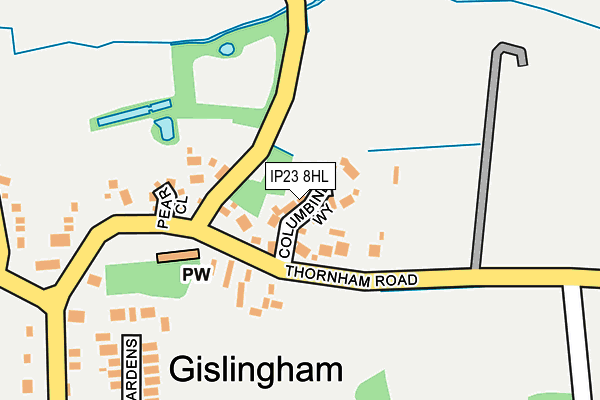 IP23 8HL map - OS OpenMap – Local (Ordnance Survey)