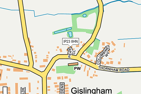 IP23 8HN map - OS OpenMap – Local (Ordnance Survey)