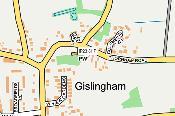 IP23 8HP map - OS OpenMap – Local (Ordnance Survey)