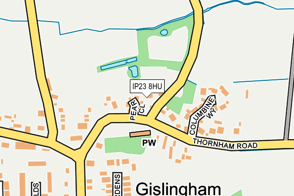 IP23 8HU map - OS OpenMap – Local (Ordnance Survey)