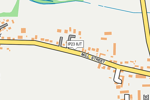 IP23 8JT map - OS OpenMap – Local (Ordnance Survey)