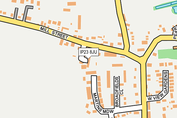 IP23 8JU map - OS OpenMap – Local (Ordnance Survey)