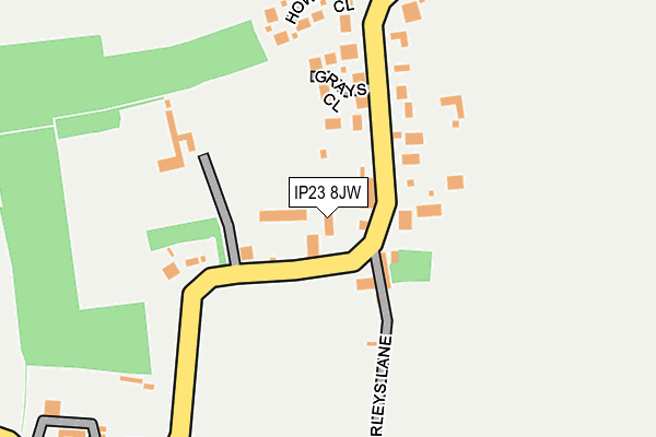 IP23 8JW map - OS OpenMap – Local (Ordnance Survey)