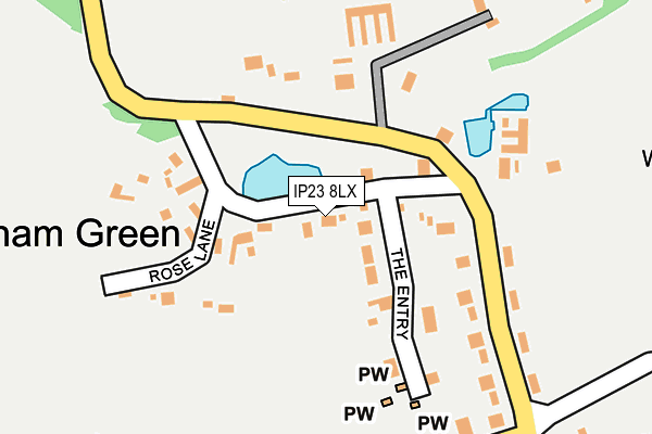 IP23 8LX map - OS OpenMap – Local (Ordnance Survey)