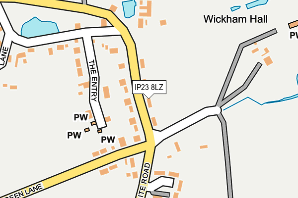 IP23 8LZ map - OS OpenMap – Local (Ordnance Survey)