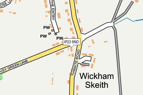 IP23 8ND map - OS OpenMap – Local (Ordnance Survey)