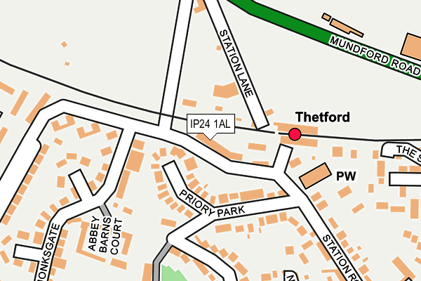 IP24 1AL map - OS OpenMap – Local (Ordnance Survey)