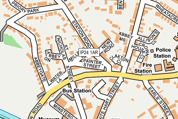 IP24 1AR map - OS OpenMap – Local (Ordnance Survey)