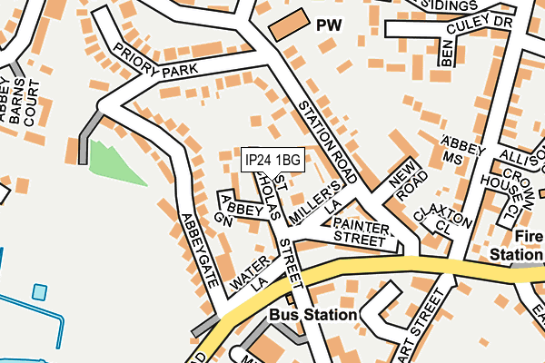 IP24 1BG map - OS OpenMap – Local (Ordnance Survey)