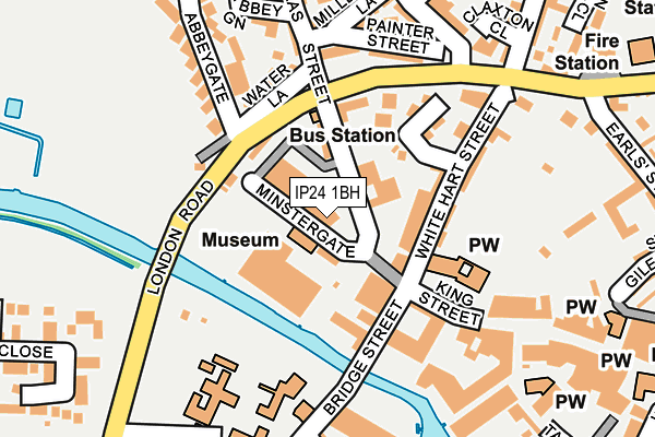 IP24 1BH map - OS OpenMap – Local (Ordnance Survey)