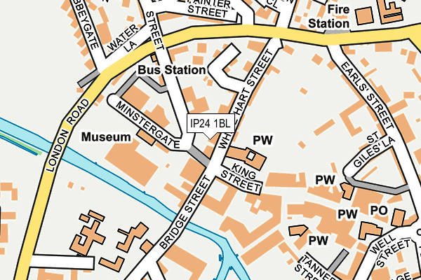 IP24 1BL map - OS OpenMap – Local (Ordnance Survey)