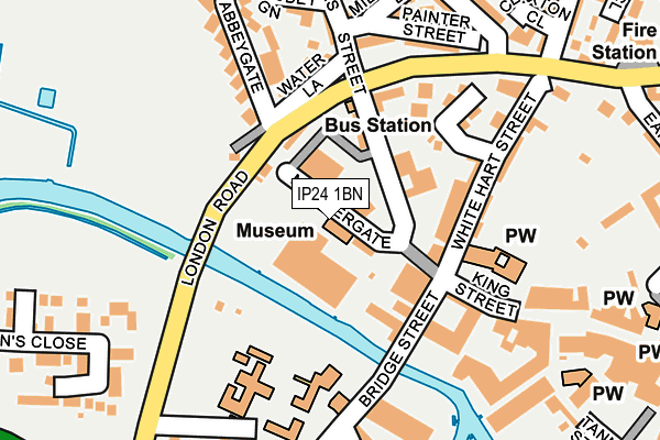 IP24 1BN map - OS OpenMap – Local (Ordnance Survey)