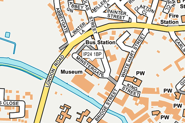 IP24 1BP map - OS OpenMap – Local (Ordnance Survey)