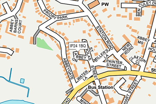 IP24 1BQ map - OS OpenMap – Local (Ordnance Survey)