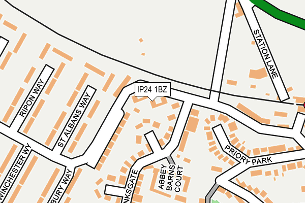 IP24 1BZ map - OS OpenMap – Local (Ordnance Survey)