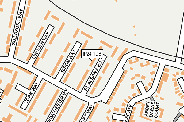 IP24 1DB map - OS OpenMap – Local (Ordnance Survey)