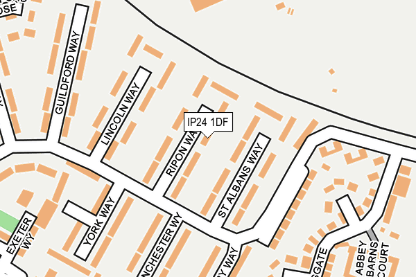 IP24 1DF map - OS OpenMap – Local (Ordnance Survey)