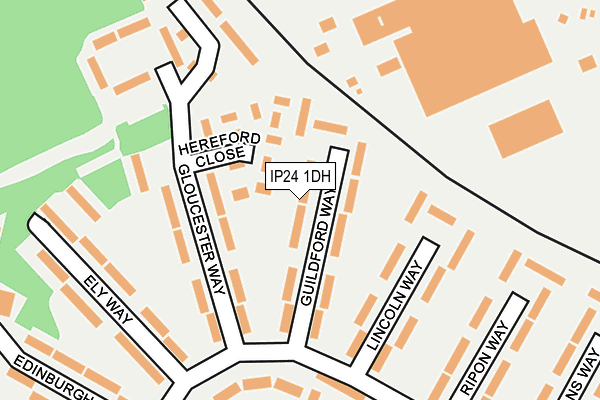 IP24 1DH map - OS OpenMap – Local (Ordnance Survey)