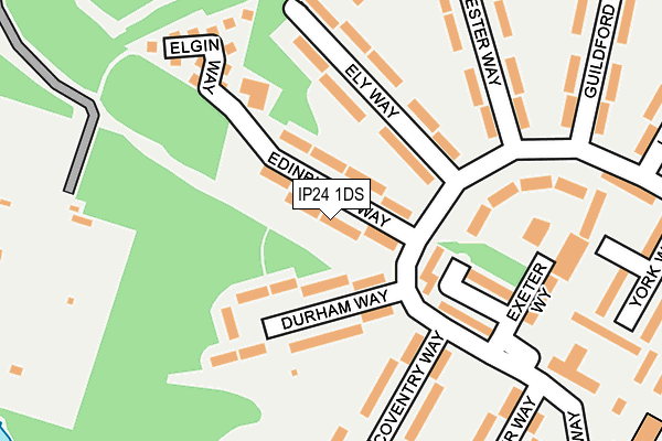 IP24 1DS map - OS OpenMap – Local (Ordnance Survey)