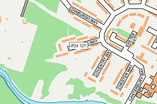 IP24 1DT map - OS OpenMap – Local (Ordnance Survey)