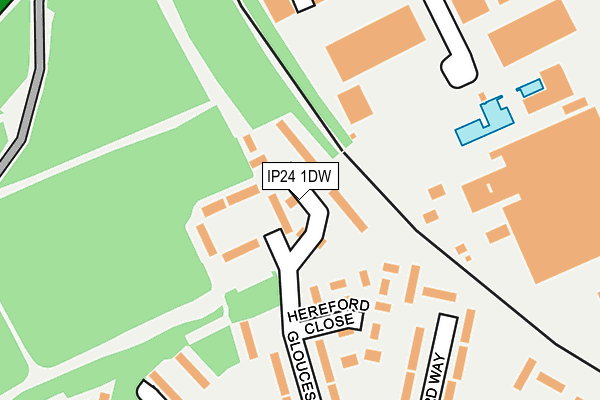 IP24 1DW map - OS OpenMap – Local (Ordnance Survey)