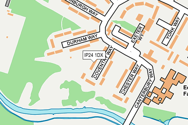 IP24 1DX map - OS OpenMap – Local (Ordnance Survey)