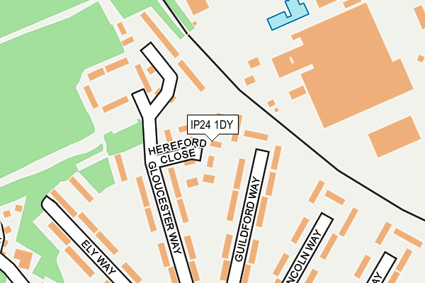 IP24 1DY map - OS OpenMap – Local (Ordnance Survey)