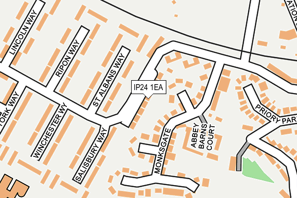 IP24 1EA map - OS OpenMap – Local (Ordnance Survey)