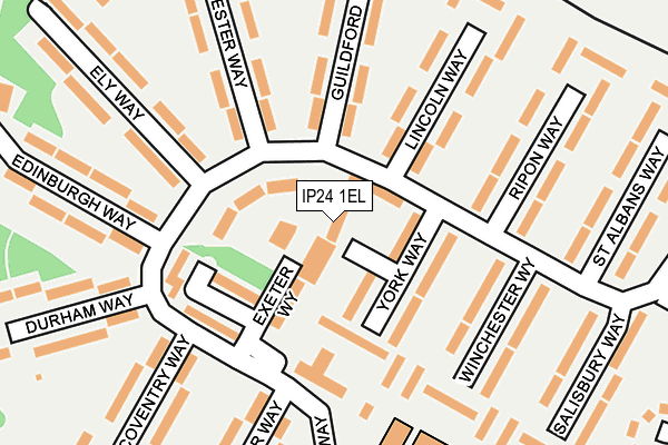 IP24 1EL map - OS OpenMap – Local (Ordnance Survey)