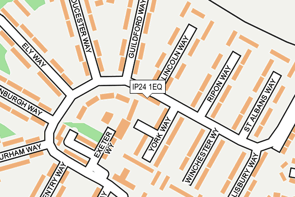 IP24 1EQ map - OS OpenMap – Local (Ordnance Survey)