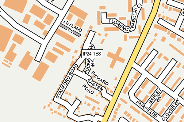 IP24 1ES map - OS OpenMap – Local (Ordnance Survey)