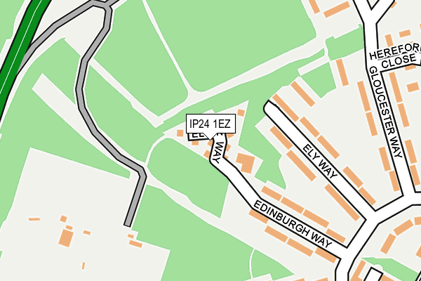 IP24 1EZ map - OS OpenMap – Local (Ordnance Survey)