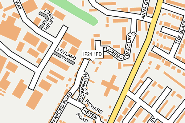 IP24 1FD map - OS OpenMap – Local (Ordnance Survey)