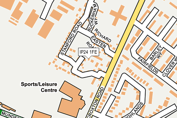 IP24 1FE map - OS OpenMap – Local (Ordnance Survey)