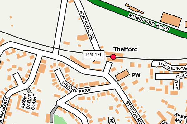 IP24 1FL map - OS OpenMap – Local (Ordnance Survey)