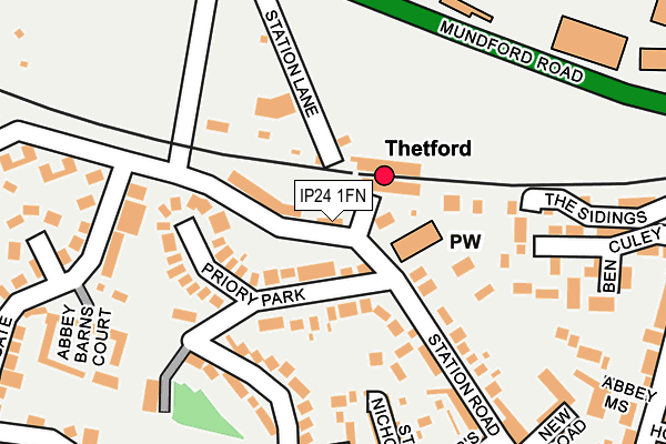 IP24 1FN map - OS OpenMap – Local (Ordnance Survey)