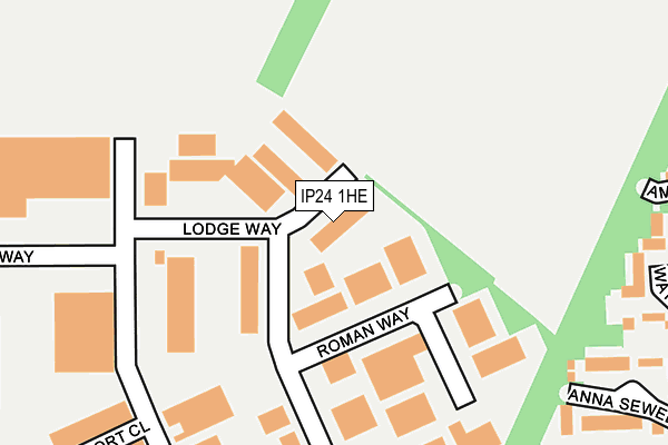 IP24 1HE map - OS OpenMap – Local (Ordnance Survey)